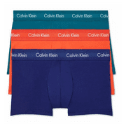 Calvin Klein Men's Cotton Stretch 3 Pack Trunks, RedandBlueandGreen, Size S